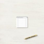 Minimalistische eenvoudige maandelijkse plannerkal post-it® notes (Op bureau)