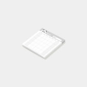 Minimalistische eenvoudige maandelijkse plannerkal post-it® notes (Schuin)