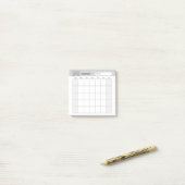 Minimalistische eenvoudige maandelijkse plannerkal post-it® notes (Op bureau)