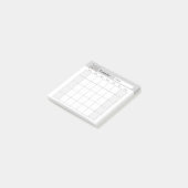 Minimalistische eenvoudige maandelijkse plannerkal post-it® notes (Schuin)