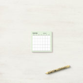 Minimalistische eenvoudige maandelijkse plannerkal post-it® notes (Op bureau)