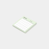 Minimalistische eenvoudige maandelijkse plannerkal post-it® notes (Schuin)