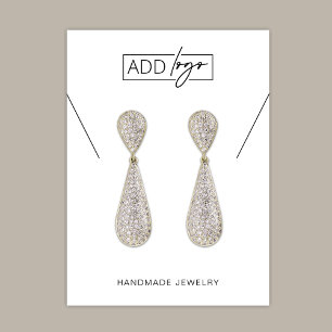 Minimalistische Eenvoudige Merk Logo Sieraden Disp Visitekaartje