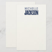 Minimalistische Eenvoudige Moderne Bericht Met Je  Briefpapier (Voorkant / Achterkant)