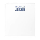 Minimalistische Eenvoudige Moderne Bericht Naam Notitieblok (Voorkant)