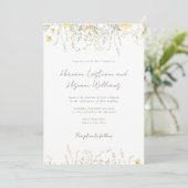 Minimalistische Eenvoudige Moderne Gele Wildflower Kaart (Staand voorkant)