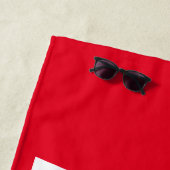 Minimalistische eenvoudige moderne gepersonaliseer strandlaken (In situ)