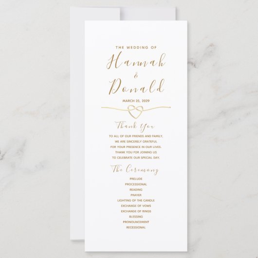 Minimalistische eenvoudige moderne huwelijksceremo (Voorkant)