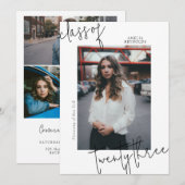 Minimalistische eenvoudige moderne klasse van 2024 kaart (Voorkant / Achterkant)