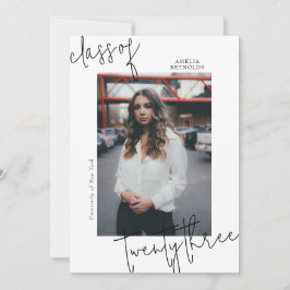 Minimalistische eenvoudige moderne klasse van 2024 kaart