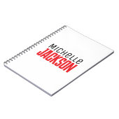 Minimalistische Eenvoudige Moderne Naam Bericht Notitieboek (Linkerzijde)