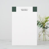 Minimalistische Eenvoudige Moderne Professionele Briefpapier (Staand voorkant)