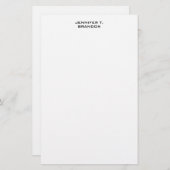 Minimalistische Eenvoudige Moderne Professionele Briefpapier (Voorkant / Achterkant)