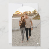 Minimalistische eenvoudige moderne script foto bru kaart (Achterkant)