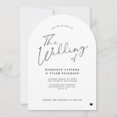 Minimalistische eenvoudige moderne script foto bru kaart (Voorkant)