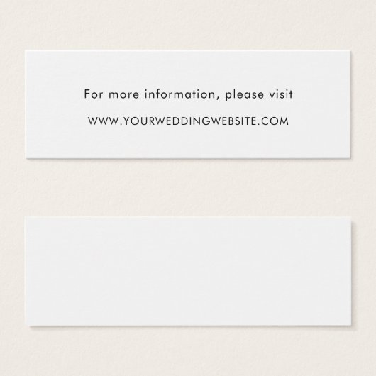 Minimalistische Eenvoudige Moderne Trouwwebsite Ka Mini Visitekaartjes (Voorkant /achterkant)