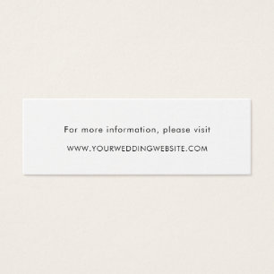 Minimalistische Eenvoudige Moderne Trouwwebsite Ka Mini Visitekaartjes