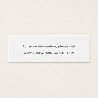 Minimalistische Eenvoudige Moderne Trouwwebsite Ka Mini Visitekaartjes