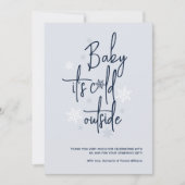 Minimalistische eenvoudige moderne winter Baby Boy Bedankkaart (Voorkant)