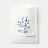 Minimalistische eenvoudige moderne winter Baby Boy Bedankzakje (Voorkant)