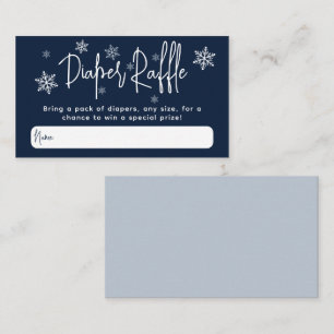 Minimalistische eenvoudige moderne winter Baby Boy Informatiekaartje