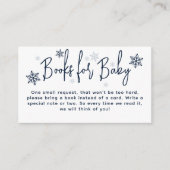 Minimalistische eenvoudige moderne winter Baby Boy Informatiekaartje (Voorkant)