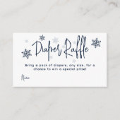 Minimalistische eenvoudige moderne winter Baby Boy Informatiekaartje (Voorkant)