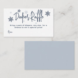 Minimalistische eenvoudige moderne winter Baby Boy Informatiekaartje