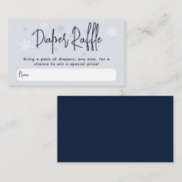 Minimalistische eenvoudige moderne winter Baby Boy Informatiekaartje