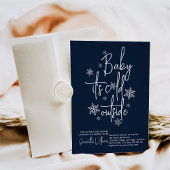 Minimalistische eenvoudige moderne winter Baby Boy Kaart