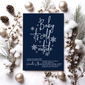 Minimalistische eenvoudige moderne winter Baby Boy Kaart