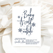 Minimalistische eenvoudige moderne winter Baby Boy Kaart