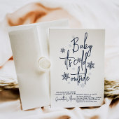 Minimalistische eenvoudige moderne winter Baby Boy Kaart