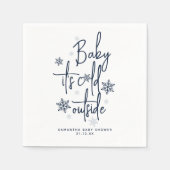 Minimalistische eenvoudige moderne winter Baby Boy Servet (Voorkant)