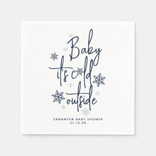 Minimalistische eenvoudige moderne winter Baby Boy Servet (Voorkant)