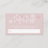 Minimalistische eenvoudige moderne winter Baby Gir Informatiekaartje (Voorkant)