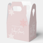 Minimalistische eenvoudige moderne winter Baby mei Bedankdoosjes (Geopend)