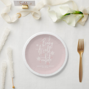 Minimalistische eenvoudige moderne winter Baby mei Papieren Bordje