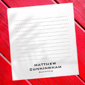 Minimalistische eenvoudige, moderne zakelijke tite notitieblok