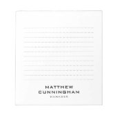 Minimalistische eenvoudige, moderne zakelijke tite notitieblok (Voorkant)