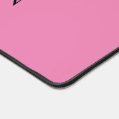 Minimalistische eenvoudige Monogram Naam Roze Bure Bureaumat (Hoek)