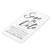 Minimalistische eenvoudige niet foto bruiloft aank magneet (Linkerzijde)