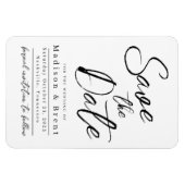 Minimalistische eenvoudige niet foto bruiloft aank magneet (Horizontaal)