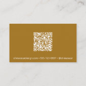 Minimalistische Eenvoudige Oker Gouden Schone Doua Visitekaartje (Achterkant)