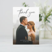 Minimalistische Eenvoudige Overlay Aangepaste Trou Bedankkaart (Staand voorkant)