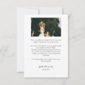 Minimalistische Eenvoudige Overlay Aangepaste Trou Bedankkaart (Achterkant)