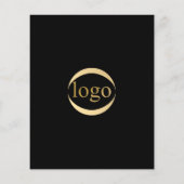 Minimalistische eenvoudige prijslijst Elegant Zwar Flyer (Achterkant)