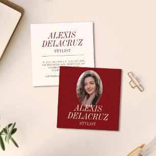 Minimalistische Eenvoudige Professionele Foto Mode Vierkante Visitekaartje