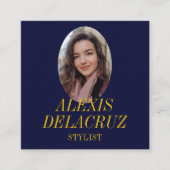 Minimalistische Eenvoudige Professionele Foto Mode Vierkante Visitekaartje (Voorkant)