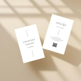 Minimalistische eenvoudige professionele met QR-co Visitekaartje